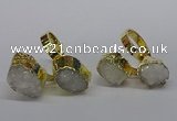 NGR193 10*14mm - 15*20mm oval druzy agate gemstone rings