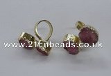 NGR196 10*14mm - 15*20mm oval druzy agate gemstone rings