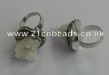 NGR2003 25mm flower druzy quartz rings wholesale