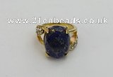 NGR2012 10*15mm faceted oval lapis lazuli gemstone rings