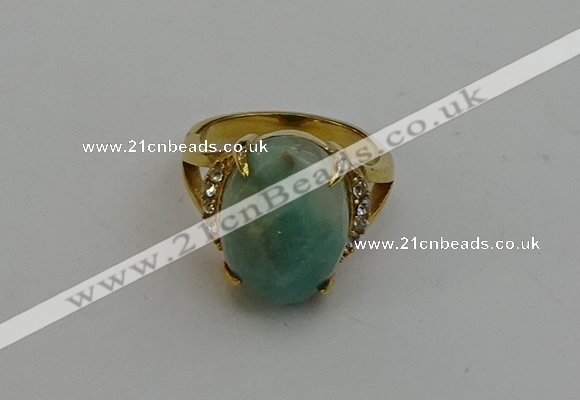 NGR2028 10*15mm faceted oval amazonite gemstone rings