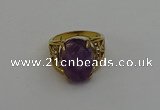 NGR2042 10*15mm faceted oval amethyst gemstone rings wholesale