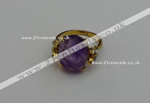 NGR2062 10*15mm faceted oval amethyst gemstone rings wholesale