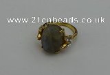 NGR2075 10*15mm faceted oval labradorite gemstone rings