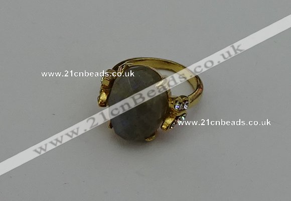 NGR2075 10*15mm faceted oval labradorite gemstone rings