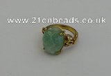 NGR2088 10*15mm faceted oval amazonite gemstone rings