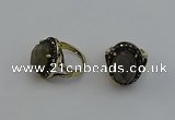 NGR2115 10*15mm faceted oval labradorite gemstone rings wholesale