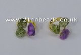 NGR213 5*8mm - 6*10mm freeform druzy agate & peridot rings wholesale