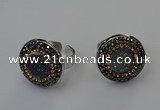 NGR2138 20mm - 22mm coin plated druzy agate rings wholesale