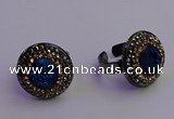 NGR2159 20mm - 22mm coin plated druzy agate gemstone rings