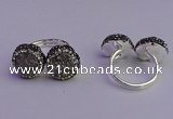 NGR2172 12mm - 14mm coin plated druzy agate rings wholesale