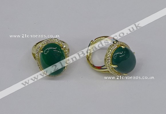 NGR246 13*18mm oval agate gemstone rings wholesale