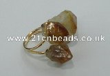 NGR25 13*18mm - 20*25mm faceted nuggets citrine gemstone rings