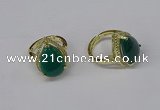 NGR256 13*18mm teardrop agate gemstone rings wholesale