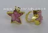 NGR283 25*25mm - 30*30mm star druzy agate gemstone rings