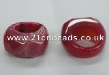 NGR30 16*30*32mm faceted freeform agate gemstone rings