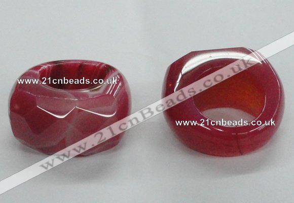 NGR30 16*30*32mm faceted freeform agate gemstone rings