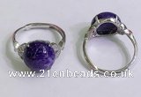 NGR3006 925 sterling silver with 12mm flat  round charoite rings