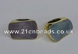 NGR302 25*40mm - 30*35mm freeform druzy agate gemstone rings