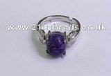 NGR3020 925 sterling silver with 8*10mm oval charoite rings