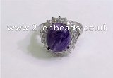 NGR3024 925 sterling silver with 10*12mm oval charoite rings