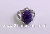 NGR3034 925 sterling silver with 10*14mm oval charoite rings