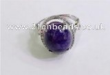 NGR3037 925 sterling silver with 12*14mm oval charoite rings