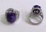 NGR3045 925 sterling silver with 12*16mm oval charoite rings