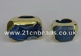 NGR306 25*40mm - 30*35mm freeform druzy agate gemstone rings