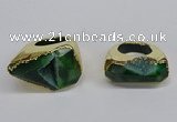 NGR307 25*40mm - 30*35mm freeform druzy agate gemstone rings