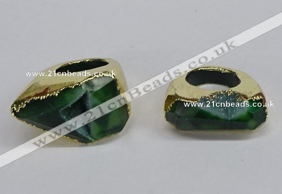 NGR307 25*40mm - 30*35mm freeform druzy agate gemstone rings