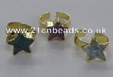 NGR319 15*15mm - 16*16mm star druzy agate gemstone rings