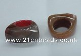 NGR32 16*35*40mm faceted freeform agate gemstone rings