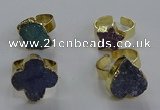 NGR323 10*14mm - 18*20mm freeform druzy agate gemstone rings