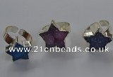 NGR331 15*16mm - 16*18mm star druzy agate gemstone rings