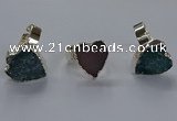 NGR333 13*18mm - 15*20mm heart druzy agate gemstone rings