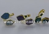 NGR337 13*18mm - 15*20mm freeform druzy agate gemstone rings