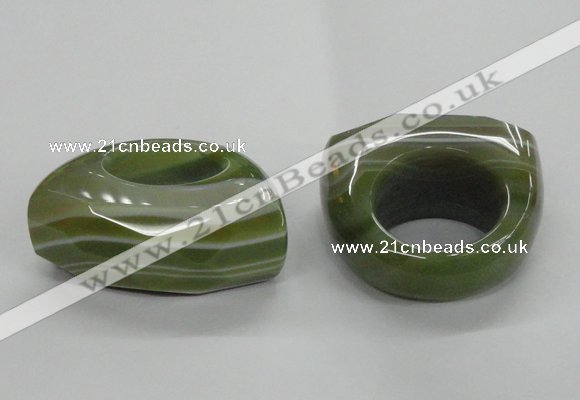 NGR34 16*35*40mm faceted freeform agate gemstone rings