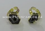 NGR369 10*15mm - 13*18mm freeform druzy agate gemstone rings