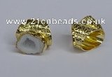 NGR372 15*20mm - 20*25mm freeform druzy agate rings wholesale