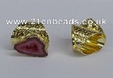 NGR375 15*20mm - 20*25mm freeform druzy agate rings wholesale