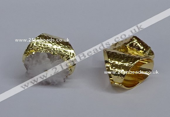 NGR382 18*25mm - 22*28mm freeform druzy agate gemstone rings