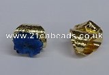 NGR389 18*25mm - 22*28mm freeform druzy agate gemstone rings