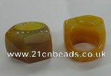 NGR39 20*30*35mm faceted freeform agate gemstone rings