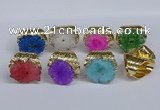 NGR390 18*25mm - 22*28mm freeform druzy agate gemstone rings