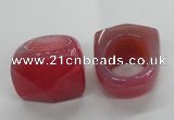 NGR40 20*30*35mm faceted freeform agate gemstone rings