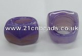 NGR41 20*30*35mm faceted freeform agate gemstone rings