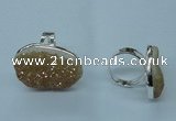 NGR61 25*30mm - 30*40mm freeform plated druzy agate rings
