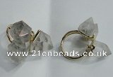 NGR75 13*18mm - 15*20mm faceted nuggets white crystal rings