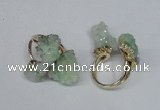 NGR98 15*20mm - 20*25mm nuggets plated druzy quartz rings